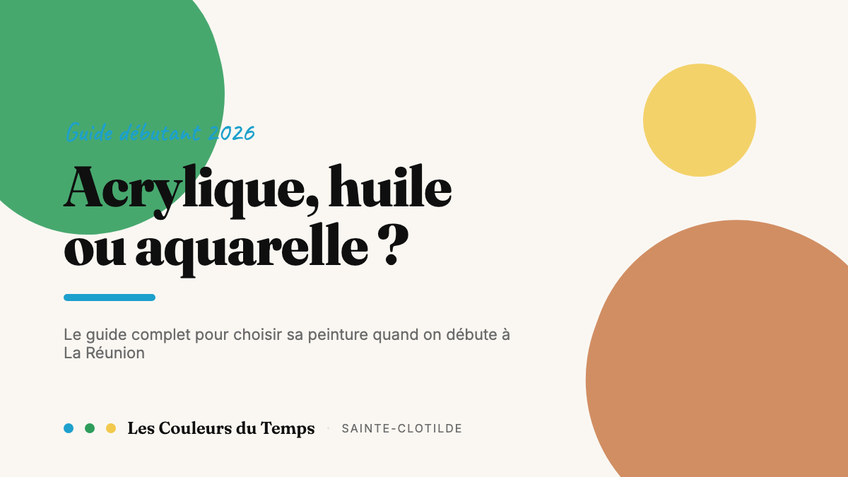 Peinture débutant à La Réunion : guide complet acrylique huile aquarelle